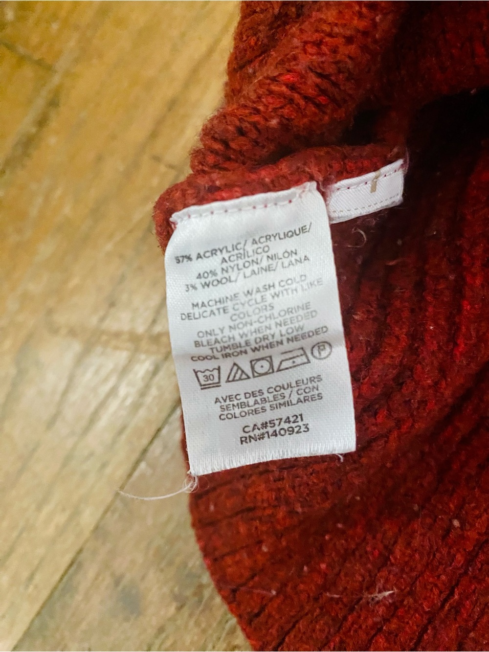 LOFT Cable-Knit V-Neck Sweater Dress in Rusty Red - Picture 3 of 4